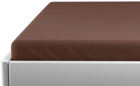 Jersey plachta do detskej postieľky EXCLUSIVE 60x120 cm tmavohnedá