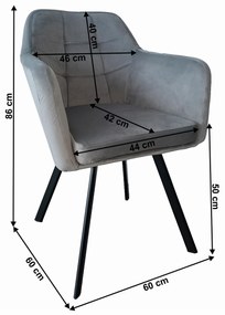 Jedálenská stolička Zevas (sivá + čierna). Vlastná spoľahlivá doprava až k Vám domov. 1064637