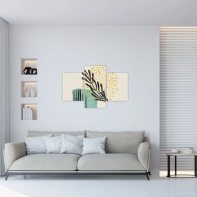 Obraz - Abstraktné listy N⁰3 (90x60 cm)