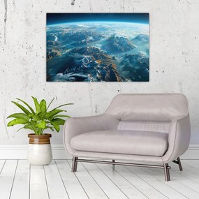 Obraz - Pohľad z vesmíru (90x60 cm)