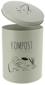 Plechová nádoba na kompost s filtrom, kompostér na bio odpad, GREENISH mätový