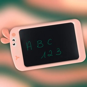 KIK Grafický LCD kresliaci tablet 8,5" so stylusom, ružový zajačik