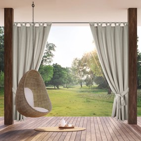 ZÁHRADNÝ VODEODOLNÝ ZÁVES NA PÚTKACH GARDEN 155X220 CM BÉŽOVÁ