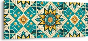 Obraz - Tyrkysový vzor (120x50 cm)