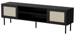 TV stolek Juta 180 cm černý/hnědý