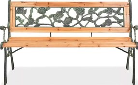 Lean Drevená záhradná lavička s kovovou konštrukciou