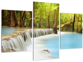 Obraz Huay Mae Kamin vodopádu v lese (90x60 cm)
