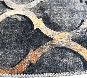 Okrúhly koberec Porte 0066 GREY GOLD – sivá a zlatá Rozmer: 120 cm