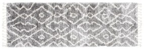 Kusový koberec shaggy Daren sivý atyp 80x250cm