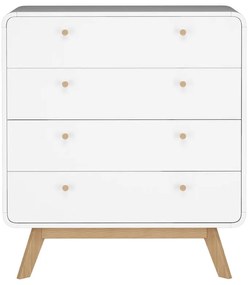 Biela vysoká komoda 80x88 cm Caitlin – Støraa