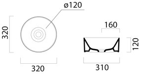 GSI GSI, KUBE X keramické umývadlo na dosku, priemer 32cm, biela ExtraGlaze, 943511