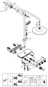 GROHE 26510000 - Sprchový systém EUPHORIA SMARTCONTROL 450 mm, lesklý chróm