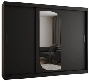 Šatníková skriňa 250 cm Lulu (čierna). Akcia -20%. Vlastná spoľahlivá doprava až k Vám domov. 1125987