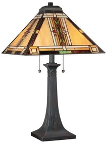 Quoizel QZ-NAVAJO-TL-VB - Stolná lampa Tiffany NAVAJO 2xE27/60W/230V