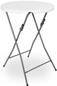 Skladací stolík GALA 80 cm biely