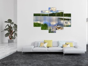 Obraz - Malebná dedina (150x105 cm)