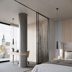 Sollux SL.1355 - Luster na lanku ELECTRA 1xGU10/10W/230V betón/čierna