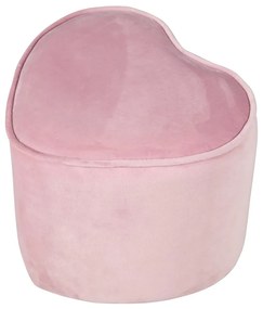 Svetloružový zamatový detský puf Lil Sofa – Roba
