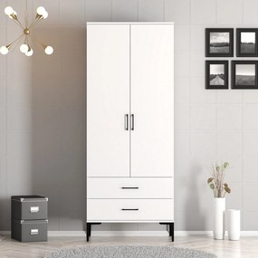 Šatníková skriňa Kiara T (biela). Akcia -19%. Vlastná spoľahlivá doprava až k Vám domov. 1088336