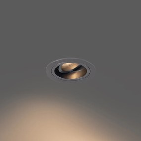 Moderné zabudované bodové svetlo tmavosivé GU10 50 mm okrúhle výkyvné - Chuck