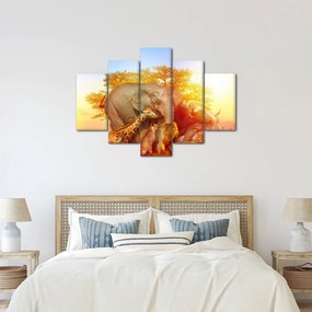Obraz afrických zvieratiek (150x105 cm)