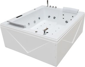 BPS-koupelny Hydromasážna vaňa DIABLO 666 II 180x150 s ohrevom vody