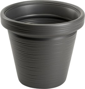Sada 3 ks květináčů SRTIA RIFLO 47,9x55/40x46/33,9x39 cm antracitová
