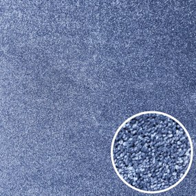 AladinWorld Expres, Metrážny koberec Velur Ultra tm. modrý, na mieru, šíře 2m,4m, modrá, filc, obývacia izba