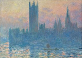 Obraz - Claude Monet, The Houses of Parliament, Sunset, reprodukcia (70x50 cm)