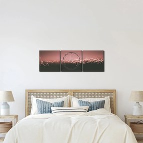 Abstraktný obraz (s hodinami) (90x30 cm)