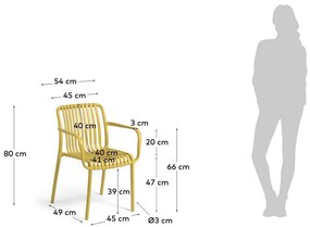 Horčicovožltá záhradná stolička Kave Home Isabellini