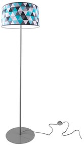 Podlahová lampa GARO, 1x textilné tienidlo so vzorom (výber z 3 farieb), (výber z 3 farieb konštrukcie), O