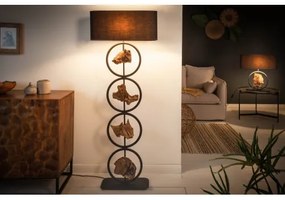 Stojaca lampa 40398 Elements 147cm Čierna Drevo Acacia  - Komfort-nábytok
