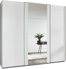 Šatníková skriňa Bern, šírka 225 cm/výška 208 cm, biela