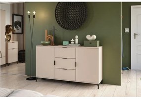 Komoda so zásuvkami a dvierkami LORA béžová