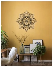 Nálepka na stenu - Mandala - Kvet lásky Farba: hnedá 800