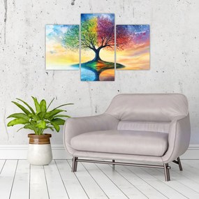Obraz – Maľovaný strom ročných období (90x60 cm)