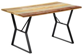 Jedálenský stôl 140x80x76 cm, recyklovaný masív