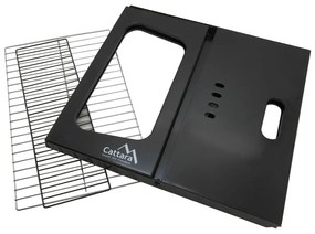 Skladací čierny gril na drevené uhlie Cattara Piran