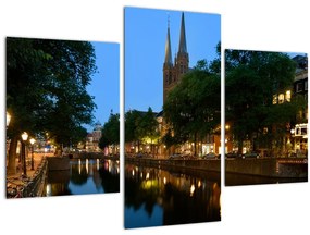 Obraz nočného historického mesta (90x60 cm)