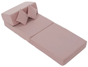 Skladacie kreslo/matrac PELOS, svetlo ružová