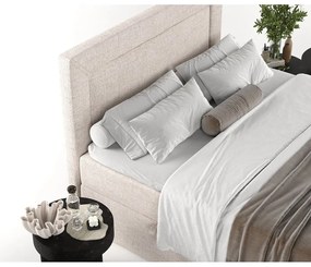 Béžová boxspring posteľ s úložným priestorom 140x200 cm Imagine – Maison de Rêve