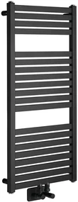 Aqualine Aqualine, TONDI vykurovacie teleso 450x970 mm, stredové pripojenie, čierna matná, DT456T