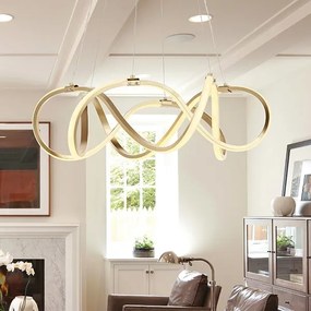 LED Luster na lanku LED/54W/230V 3000/4000/6000K zlatá