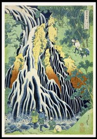 Katsushika Hokusai - Umelecká tlač Kirifura Fall in Kurokawa Mountain',, (26.7 x 40 cm)