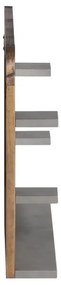 furniture-nabytek.cz - Masívne kúpeľňové zrkadlo Dingle z recyklovanej borovice, lakované, prírodné/sivé – 67×55 cm