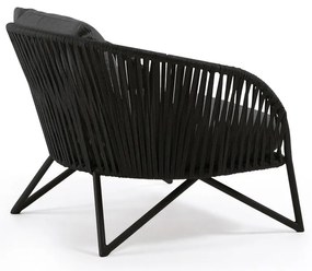 Čierne záhradné kreslo Kave Home Branzie