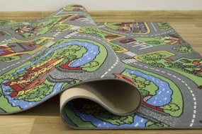 Vopi, Detský kusový koberec Hravé mesto, 50x80, viacfarebná, detská izba