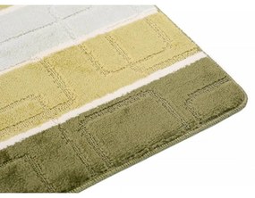 Kúpeľňové predložky Obdĺžniky zelené 3 ks 50x80cm
