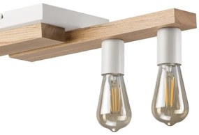 Luster na lanku CORTINA 4xE27/15W/230V biela/dub